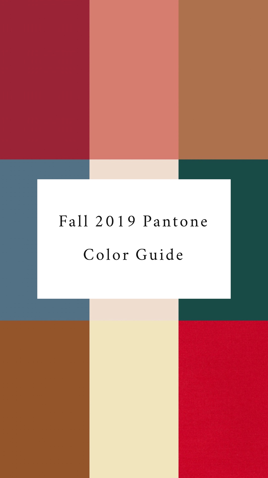Pantone Color Chart 2019